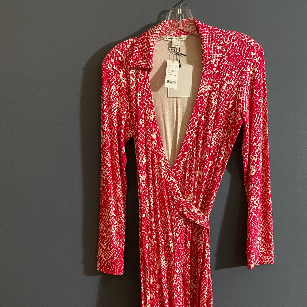 Pink and White Diane von Furstenberg Dress